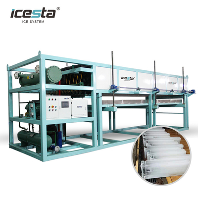 Efficient Design 100Lm Milky Tube Seafood PC Cover Icesta Block Maker Industrial Direct Cooling Machine With Ice Cube Customized