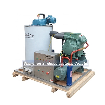 Meat Processing SINDEICE 1ton Capacity Fishing Seawater Food Flake Ice Maker Aquatic Machine For Boat