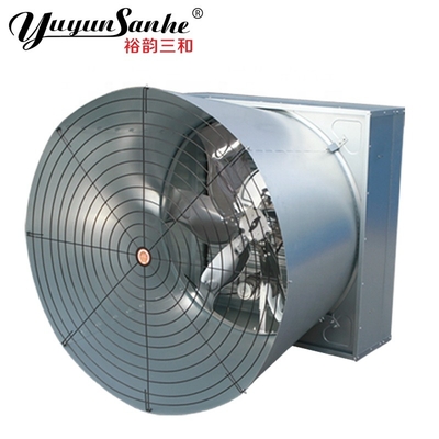 Wall Mounted Cone Fan High Speed ​​Stainless Steel Shutter Ventilation Exhaust Fan For Poultry House