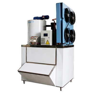 Hotels 1000kg commercial flake ice maker industrial ice machine with ice storage bin